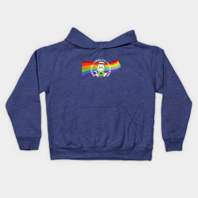 Mental Health Hackers Pride Logo Kids Hoodie by mentalhealthhackers